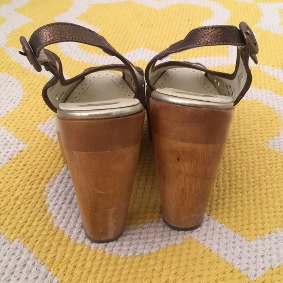 Sam Edelman wood/leather heel-platforms - Picture 5 of 8